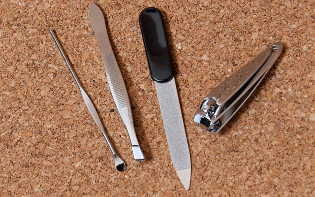 介護職員による爪切り